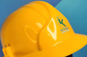 چاپ لیزری روی کلاه ایمنی